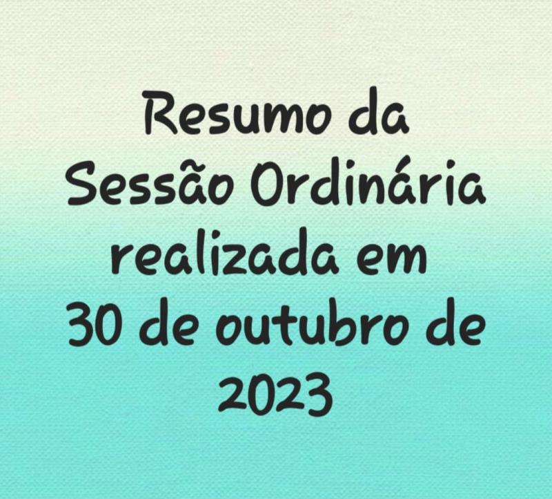SESSÃO ORDINÁRIA
